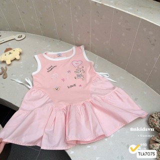 Đầm xoè công chúa sát nách hình in mini - Lựa chọn hoàn hảo cho gái yêu size 9-33kg