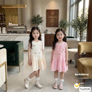 Váy Xòe Đuôi Cá Ba Lỗ Dành Cho Bé Gái Từ 9-35kg