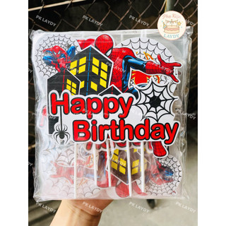 Bịch 10 Set giấy spidermen, siêu nhân người nhện, đoremon, phi hành gia- Phụ kiện trang trí bánh kem, bánh sinh nhật