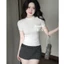 Áo Thun Babytee Trơn Cổ Tròn Tay Ngắn Chất Bozip Mềm Mịn Co Dãn 4 Chiều