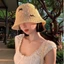 Nón Len Móc Nơ Vintage Hàn Quốc – Mũ Bucket Đan Tay Dễ Thương Cho Nữ