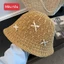 Nón Len Móc Nơ Vintage Hàn Quốc – Mũ Bucket Đan Tay Dễ Thương Cho Nữ