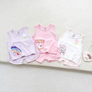 Bộ Ba Lỗ Cotton Mềm Mát Cho Bé Trai Bé Gái Họa Tiết Dễ Thương Pastel Mặc Hè Size 6-16kg