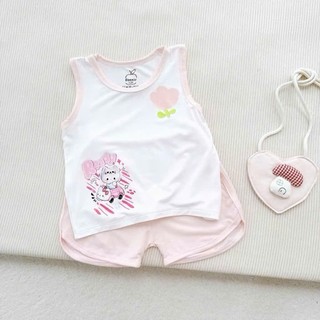 Bộ Ba Lỗ Cotton Mềm Mát Cho Bé Trai Bé Gái Họa Tiết Dễ Thương Pastel Mặc Hè Size 6-16kg