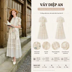 Đầm Diệp An thiết kế LA.NA DESIGN, đầm đuôi cá chất tơ hoa thêu họa tiết thướt tha, nữ tính phù hợp du lich, biển - V168 — ảnh 4