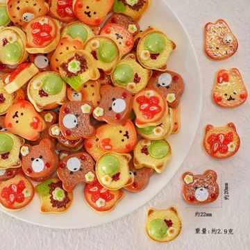 BỘ/SET BÁNH QUY PHỤ KIỆN GẮN DÉP, STICKER GẮN DÉP, CHARM GẮN DÉP CHỦ ĐỀ ĐỒ ĂN CÓ SẮN NÚT GẮN DÉP SỤC