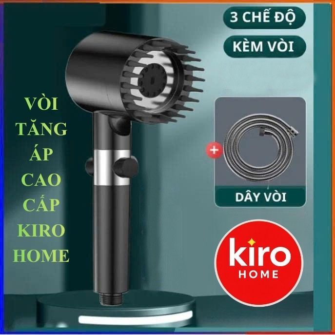 Đầu Vòi Hoa Sen Tăng Áp Lực Nước Thông Minh, Tay Sen Tắm 3 Chế Độ Phun Kết Hợp Mặt Silicon Massage Đa Năng