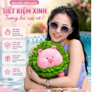 Heo đất bắp cải dễ thương size 15x22cm
