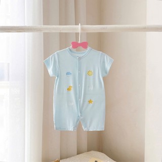 Bộ Body Liền Thân Cộc Tay Cotton Mềm Mịn Cho Bé Sơ Sinh Họa Tiết Dễ Thương Mặc Hè Size 3-9kg