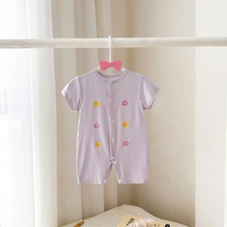 Bộ Body Liền Thân Cộc Tay Cotton Mềm Mịn Cho Bé Sơ Sinh Họa Tiết Dễ Thương Mặc Hè Size 3-9kg