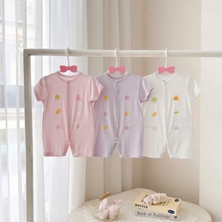 Bộ Body Liền Thân Cộc Tay Cotton Mềm Mịn Cho Bé Sơ Sinh Họa Tiết Dễ Thương Mặc Hè Size 3-9kg