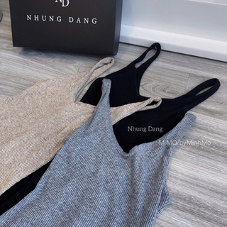 Váy Len Body Maxi 2 Dây Cổ V Chuẩn Nhung Đặng