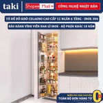 Tủ Để Đồ Khô 12 Ngăn 6 Tầng CELAENO CAO CẤP - Ray Giảm Chấn - INOX Không Gỉ 304, Bảo Hành Vĩnh Viễn - Có Thợ Lắp — ảnh 6