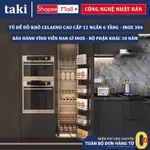 Tủ Để Đồ Khô 12 Ngăn 6 Tầng CELAENO CAO CẤP - Ray Giảm Chấn - INOX Không Gỉ 304, Bảo Hành Vĩnh Viễn - Có Thợ Lắp — ảnh 7
