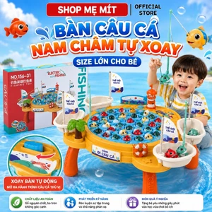 Đồ Chơi Câu Cá Điện Nhiều Người Chơi Cho Bé – Bàn Câu Cá Xoay 360° Có Nhạc Vui Nhộn Kèm Cần Câu
