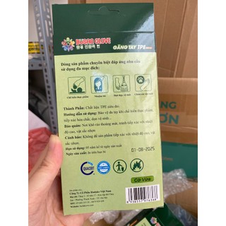 Găng Tay TPE Dùng 1 Lần Loại Dày Cao Cấp Dai Bền Ôm Tay Chống Trơn Nấu Ăn Nhuộm Tóc Vệ Sinh