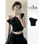 ÁO THUN ÔM CỔ CHÉO CÁCH ĐIỆU | PHỐI REN LƯỚI CUỐN HÚT | OUTFIT ĐI CHƠI DẠO PHỐ CỰC CHẤT | BY CHAMIE STORE