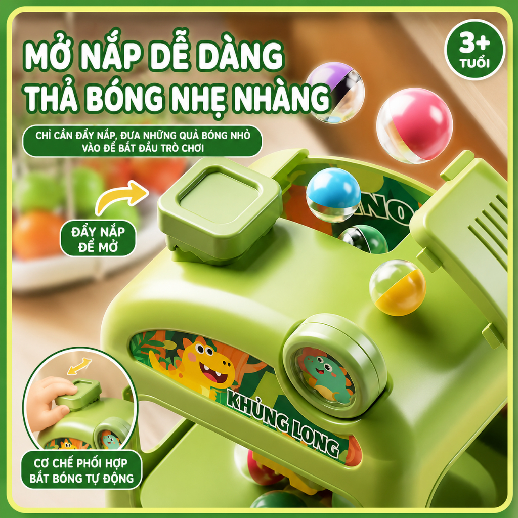 Máy Gắp Bóng Mini Cho Bé – Đồ Chơi Gắp Thú Mini Cute Kèm Bóng Màu Giải Trí Vui Nhộn Cho Bé
