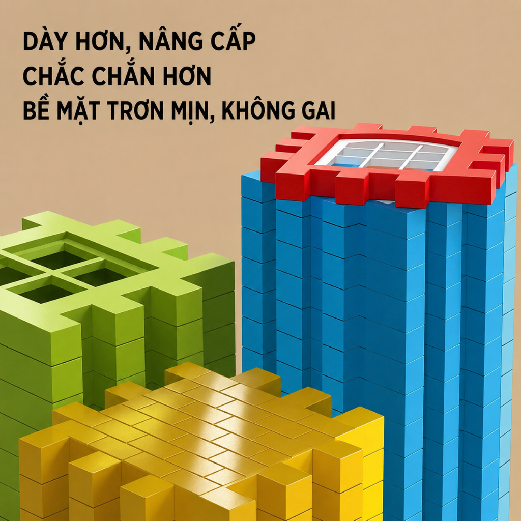 🏠 Bộ Đồ Chơi Lắp Ghép Nhà Cửa 3D Cho Bé 60 Chi Tiết – Xếp Hình Sáng Tạo Phát Triển Tư Duy Cho Bé