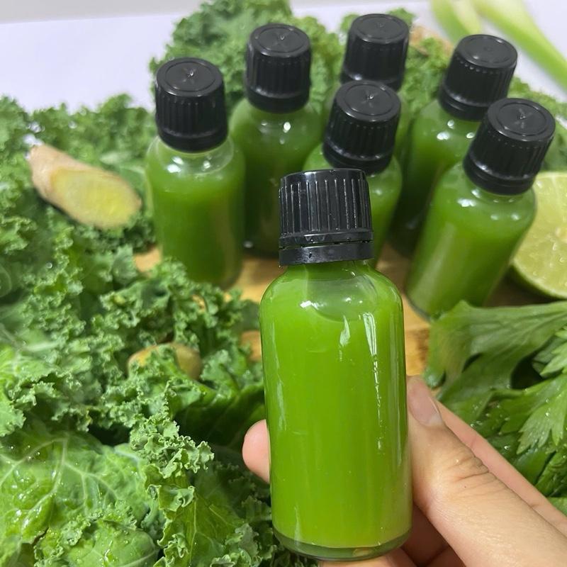 [COMBO 7 - 10]Lọ Thủy Tinh Đựng 30ml Ginger Shot Nước Chấm Cà Phê Nắp Đen Vặn Kín Tặng Kèm Phễu Chiết