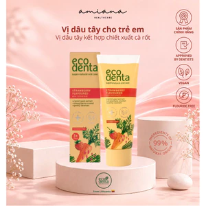 Kem đánh răng trẻ em Ecodenta Strawberry & Carrot 75ml