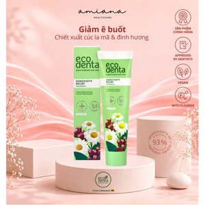 Kem đánh răng tự nhiên chăm sóc nướu và răng nhaỵ cảm Ecodenta Sensitivity Relief 100ml-Hoa Cúc & Đinh Hương