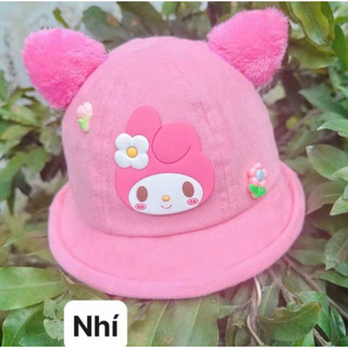 Mũ kết - bo kuromi cho bé từ 1-10 tuổi  dễ thương có gắn chram