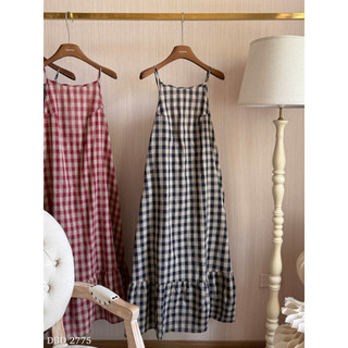 Váy Thô Kẻ Maxi 2 Dây