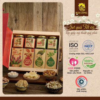HỘP QUÀ TẾT DINH DƯỠNG SET 05 - HỘP GIẤY MỸ THUẬT QUÝ PHÁI | HẢI LONG FOOD