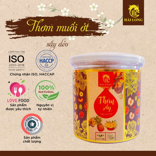 Thơm muối ớt sấy dẻo Hải Long Food (160g) chua cay bắt vị, quà tặng Tết độc đáo mới lạ nhất | HẢI LONG