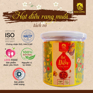 Hạt điều rang muối tách vỏ 160G - Hải Long Food giòn rụm, đặc sản làm quà biếu Tết ý nghĩa