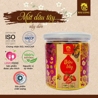 Mứt dâu tây sấy dẻo Hải Long (150G) đỏ mọng may mắn, quà tặng Tết ngọt ngào đầy tinh tế nhất | HẢI LONG