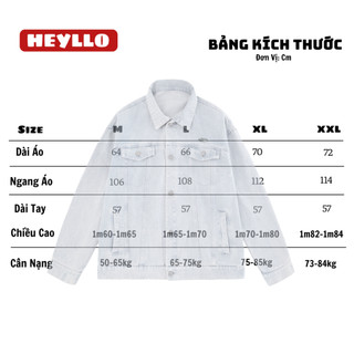 Áo Khoác Jeans Bò Denim Jacket Fashion Unisex Màu Xanh Bạc