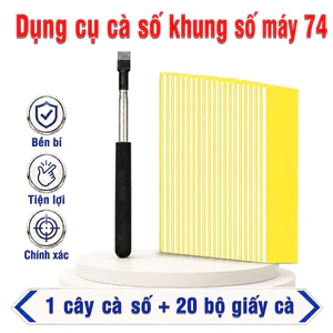 1 Cây Cà Số Khung Số Máy+ 20 Bộ Giấy Cà Số Ô tô Xe Máy