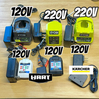 Tổng Kho Sạc Pin 18v Chính Hãng Ryobi - Hart - Karcher 120V/220V