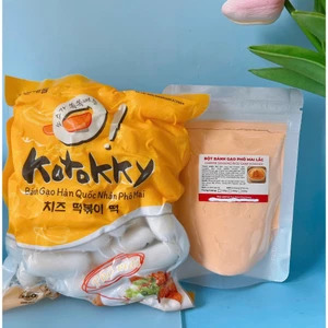 Combo 500g Bánh gạo KoTokky nhân phô mai kèm 100g Bột phô mai lắc