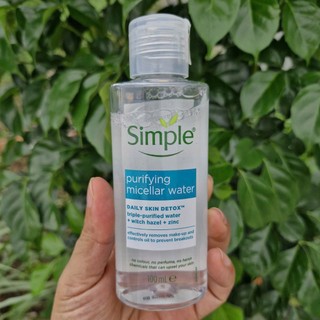 Nước Tẩy Trang Simple Cho Da Mụn Purifying Micellar Water 100ml-Hàng Mini