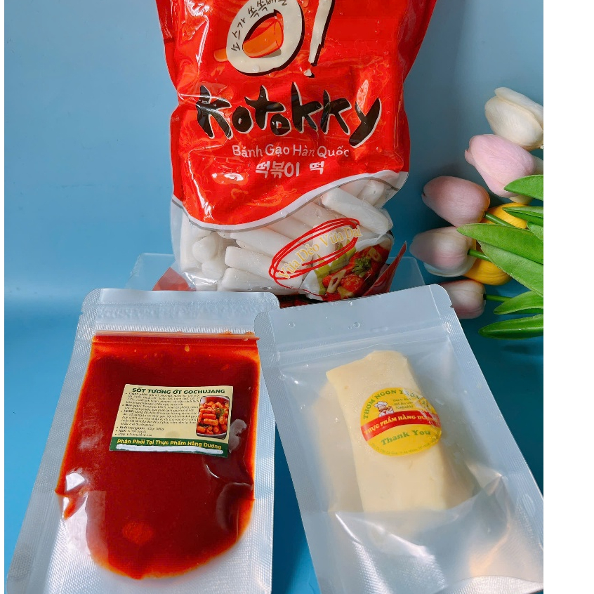 combo 500g bánh gạo +100g phô mai kéo sợi Mozzazzella+100g sốt