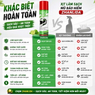 Xịt Vệ Sinh Bảo Hiểm Zhanlida 300ml Bọt Tuyết Kháng Khuẩn Khử Mùi Làm Sạch Nhanh Tiện Lợi