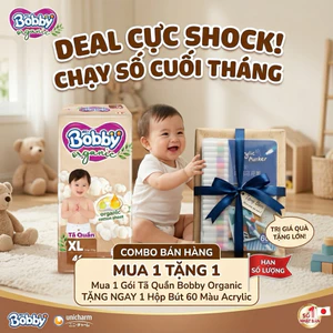 Tã bỉm quần Bobby Organic hữu cơ cao cấp