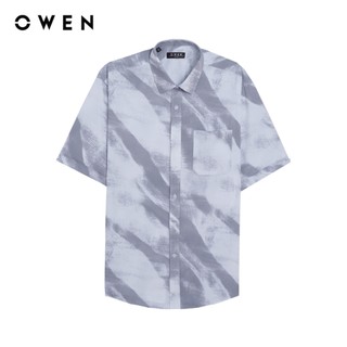 Owen - Áo sơ mi ngắn tay J-Form AJ260148NT màu Xám chất liệu Seersucker
