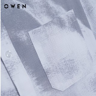 Owen - Áo sơ mi ngắn tay J-Form AJ260148NT màu Xám chất liệu Seersucker