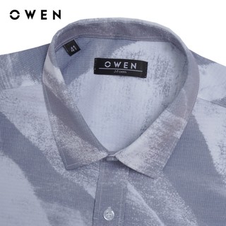 Owen - Áo sơ mi ngắn tay J-Form AJ260148NT màu Xám chất liệu Seersucker