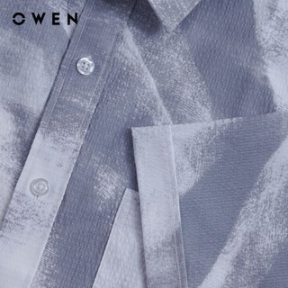 Owen - Áo sơ mi ngắn tay J-Form AJ260148NT màu Xám chất liệu Seersucker