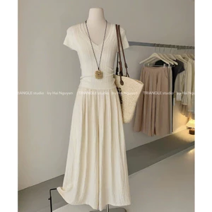 TRIANGLE - Common Trousers (Cân nhắc kỹ, return is not welcomed) Quần ống rộng Hàn Quốc style thanh lịch, dễ mặc