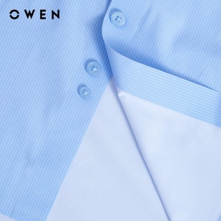 Owen - Áo sơ mi dài tay Regular Fit AR260048DT màu Xanh nhạt chất liệu Knit cao cấp