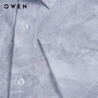 Owen - Áo sơ mi ngắn tay J-Form AJ260149N màu Xám chất liệu Seersucker