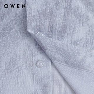 Owen - Áo sơ mi ngắn tay J-Form AJ260149N màu Xám chất liệu Seersucker