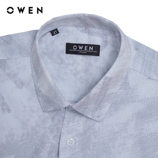 Owen - Áo sơ mi ngắn tay J-Form AJ260149N màu Xám chất liệu Seersucker