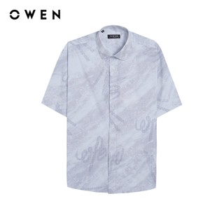 Owen - Áo sơ mi ngắn tay J-Form AJ260149N màu Xám chất liệu Seersucker